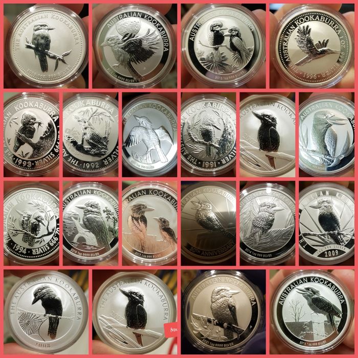 Kookaburra 1990 - 2026 monede lingou argint 999