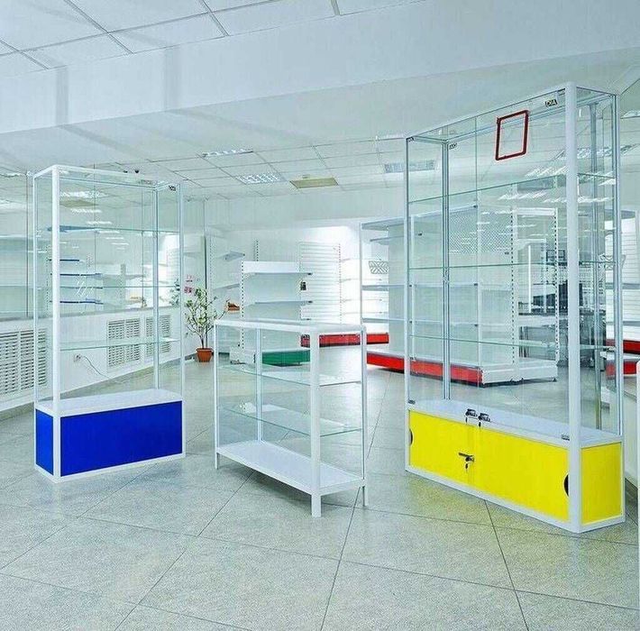 Прилавок витрина, стеклянная, metal oynaly vitrina va prilavkalar