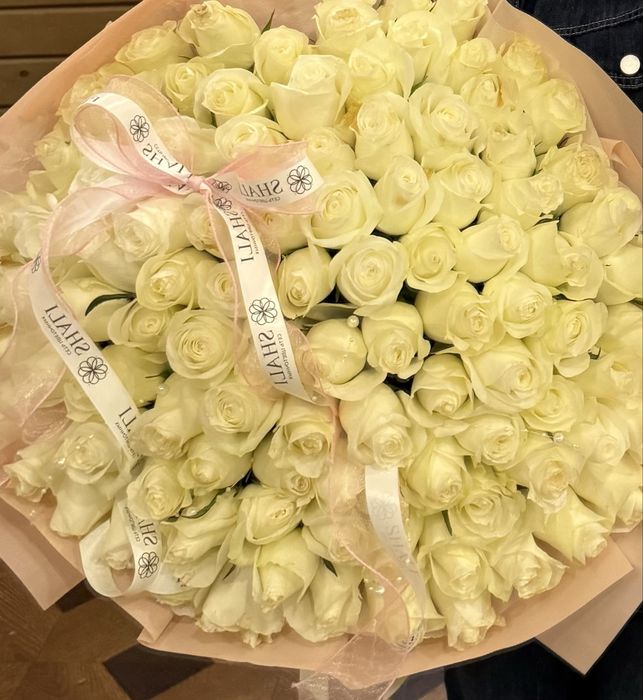 Белый роза 101 шт