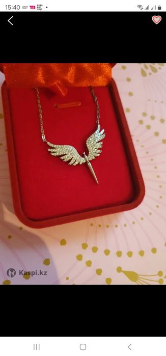 Колье крылья ангела из серебра