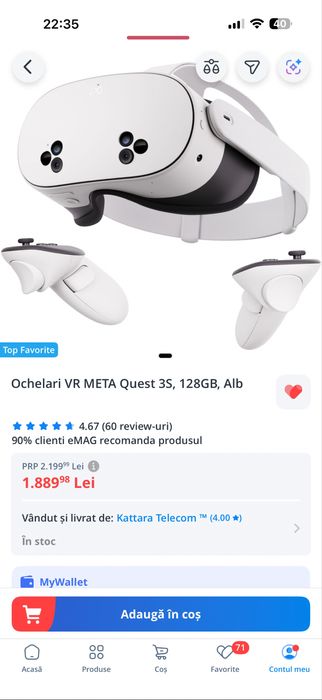Ochelari Vr Meta 128 gb
