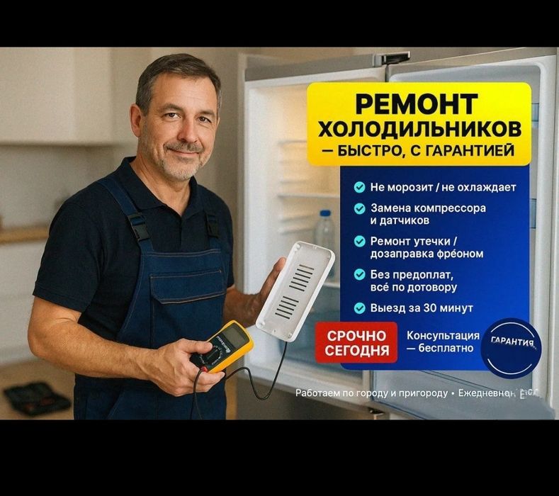 Ремонт холодильников  Астана на дому срочно с гарантией выезд все райо