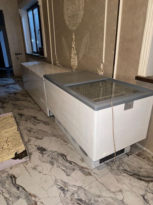 Витриный холодильник и морозильник