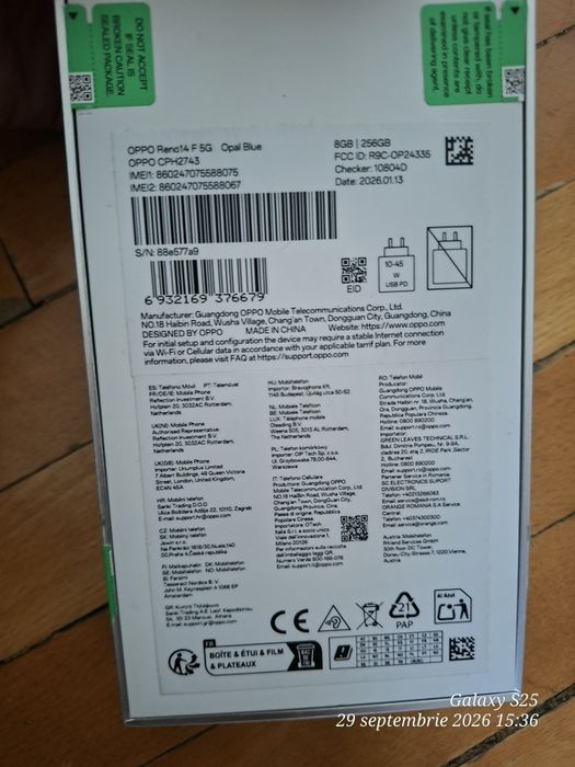 Telefon Oppo reno 14 F