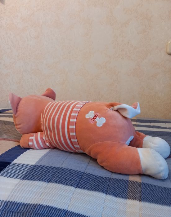 Подушка-обнимашка собачка Хаски 60см