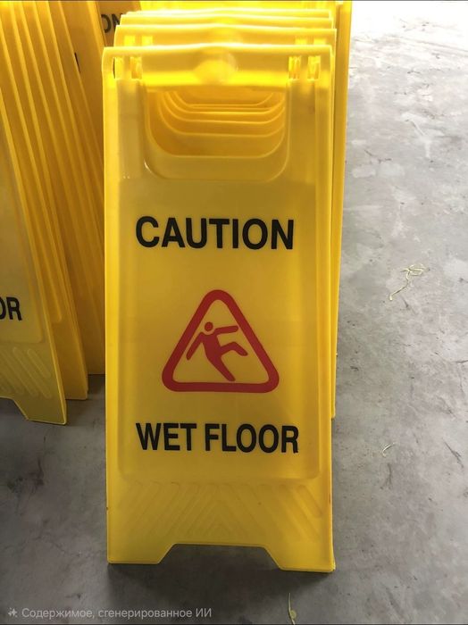 Знак мокрый пол WET FLOOR CAUTION