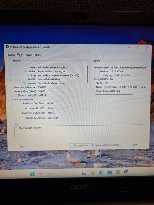 Vand Laptop Acer Aspire E5-551