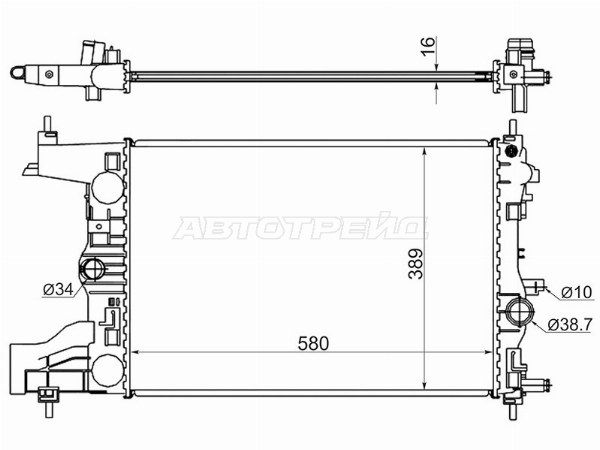 Радиатор Opel Astra