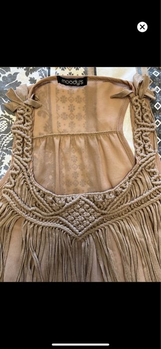 Top boho culoare camel