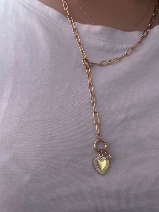 позлатено колие  сърце от “Christ”