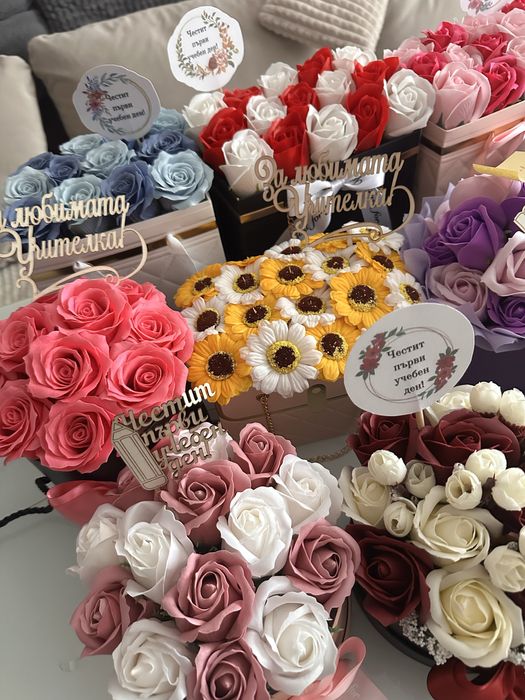 Ръчноизработени подаръчета от сапунени рози