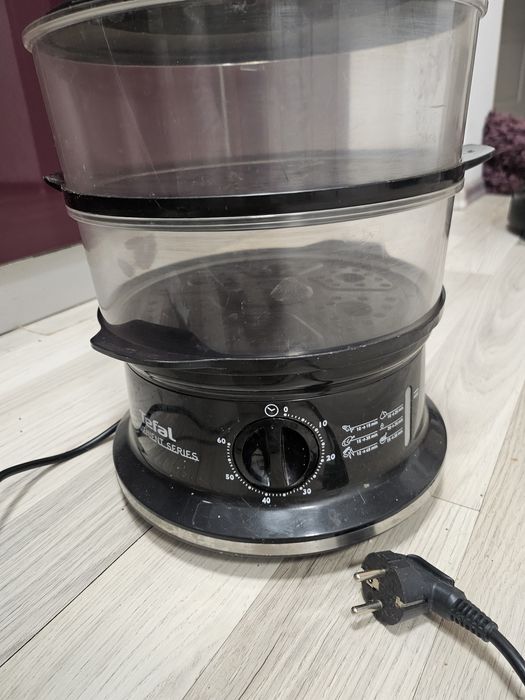 Aparat de gatit cu aburi Tefal VC 1401 , 980W , 6 l , 2 contain