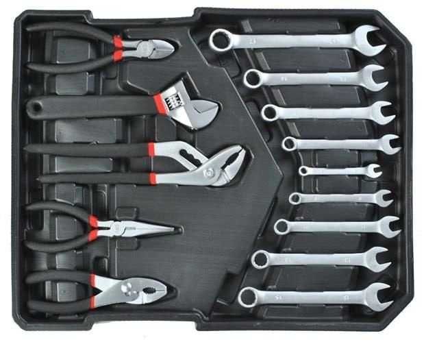 Trusa de scule din aluminiu, tip troler, usor de transportat 187 piese