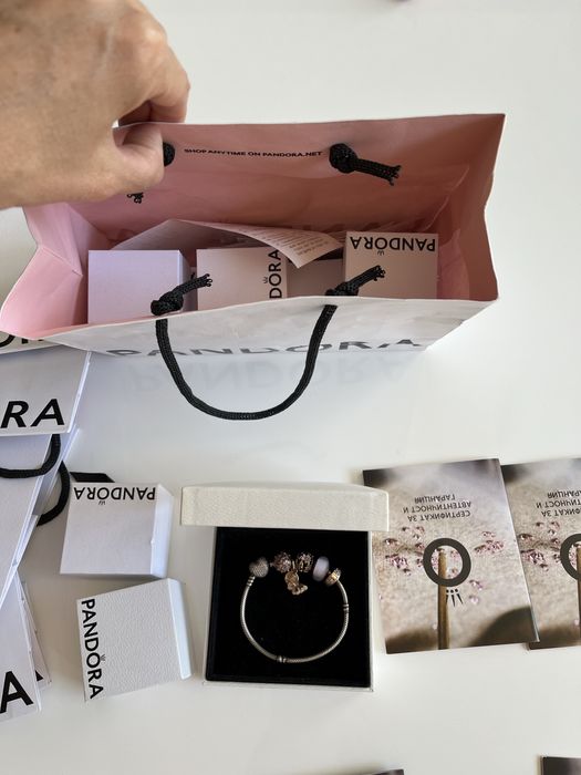 Pandora rose golg гривна