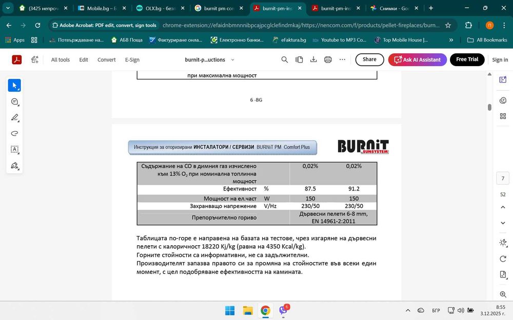 Пелетна камина с водна риза 13 киловата BURNIT Confort +