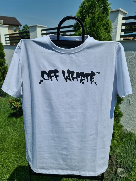 Oferta-Reducere-Discount-Promotie-Tricou-Off-White-Calitate-Premium-Nou-Bumbac-Poze-Reale-L-Stoc