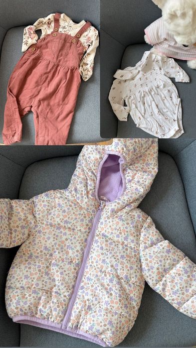 Лот бебешки дрехи за момиче 62 68 74 zara hm next guess