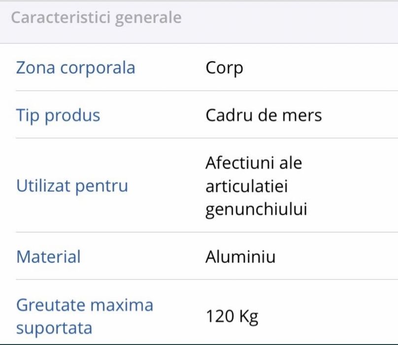 Cadru mobil cu 3 roti din aluminiu NOU