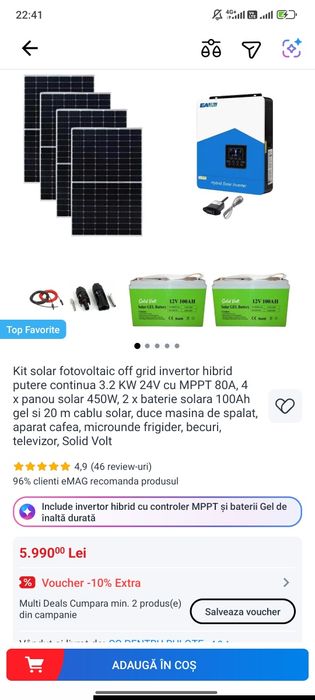 Vând Panouri solare noi sau schimb