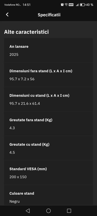 Televizor LED Smart VORTEX