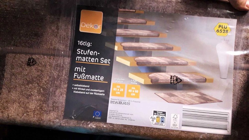 Самозалепващи стелки за стълбища 65/28см