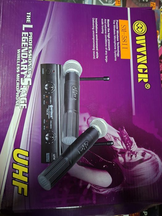 Безжични микрофони 2бр.нови!