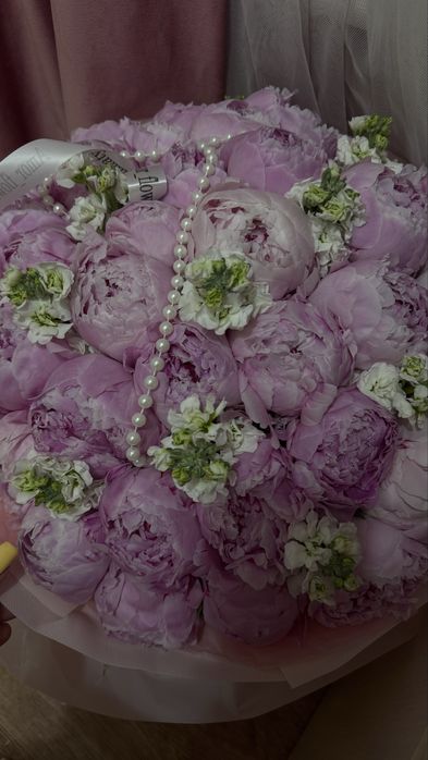 Свежие пионы с готовой упаковкой