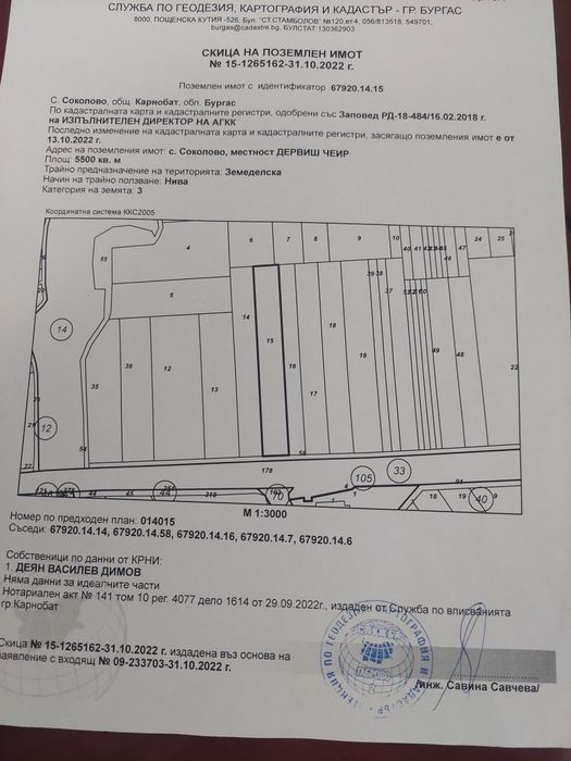Продава се Парцел в с. Соколово, Област Бургас - 5500 кв.м за 2 €/кв.м - Снимка #5