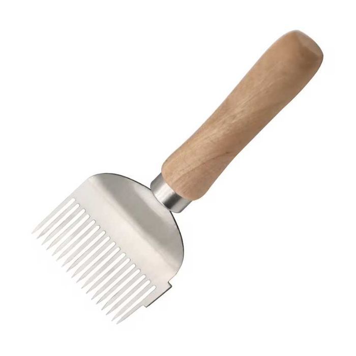 Вилица за разпечатване на пчелни пити с дървена дръжка кошери мед