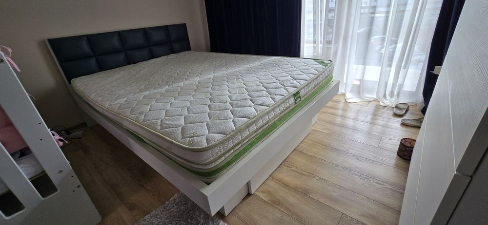 Pat dormitor 140+saltea Premium 28 cm