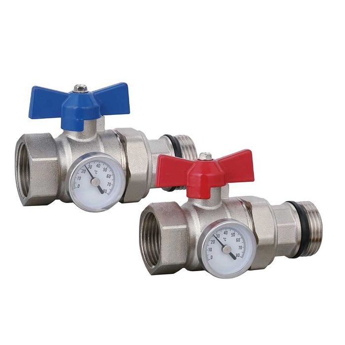 Шаровой кран с термометром SR Lux