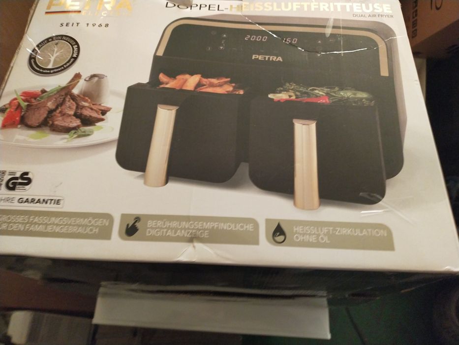 Двузонов фритюрник с горещ въздух