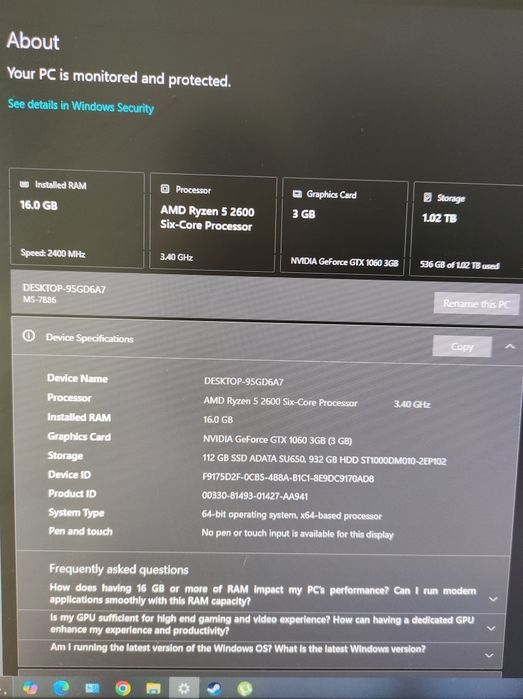 Sistem PC Gaming Raptor 5