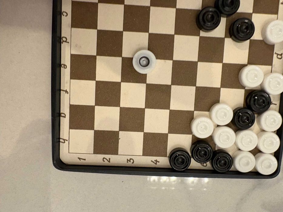 Joc de buzunar sovietic KNEB table checkers backgammon cu zaruri mici