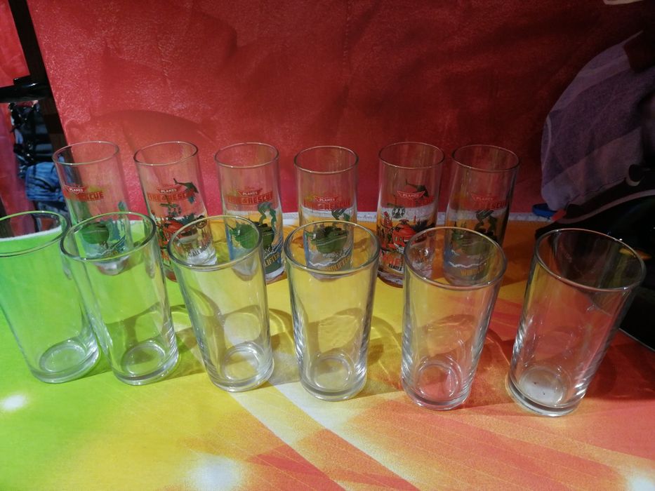 Колекция от 6чаши Нови за вода и безалкохолно -Самолетите немски- НОВ,