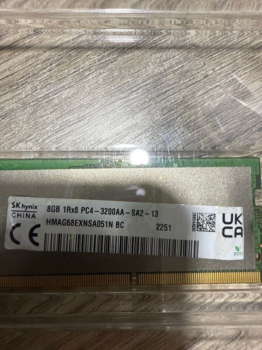 Продам озу для ноутбука Sodimm DDR4 8gb