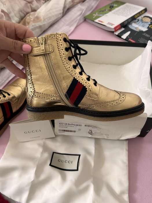 Ghete Gucci aurii - copii mărimea 31