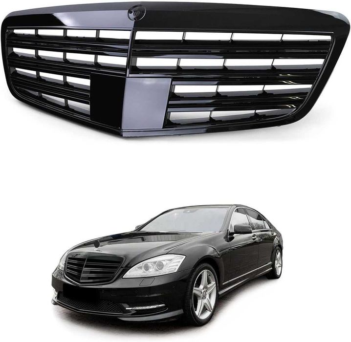 Решетка Мерцедес 221 Фейслифт Черна Нова Тунинг Mercedes W221 Facelift