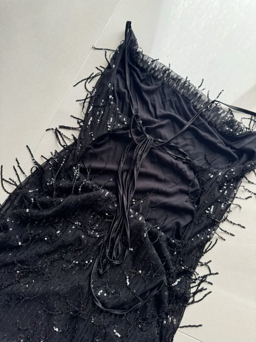 rochie neagra cu paiete noua