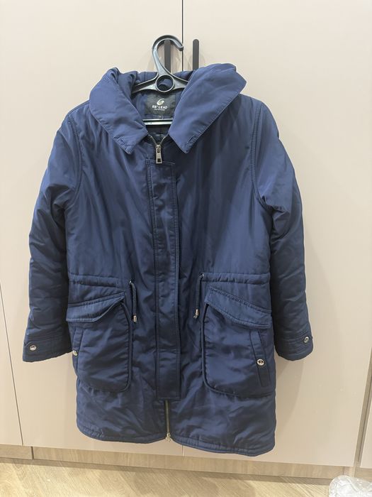Парка женская синяя