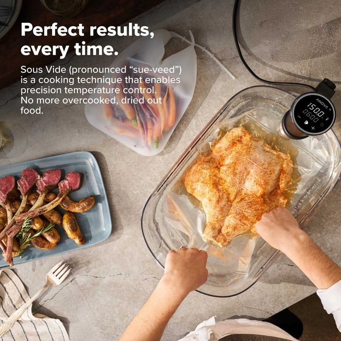 Anova Кулинарна Sous Vide Прецизна Готварска Кухня 3.0 (WiFi), 1100 Вата