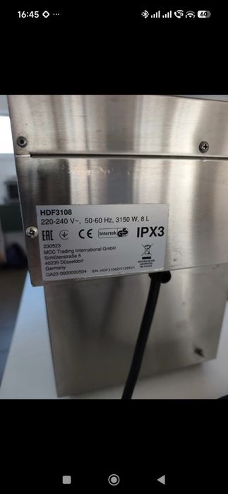 Friteuza 8l metro chef 3250w