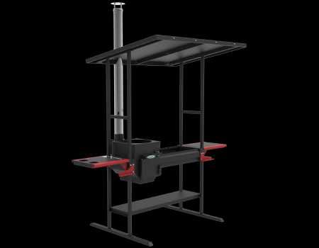 Печь-мангал с крышей