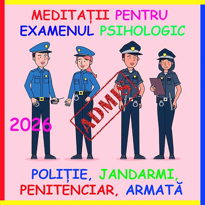 Meditatii pentru admiterea la examenul psihologic MAI, ANP, MApN