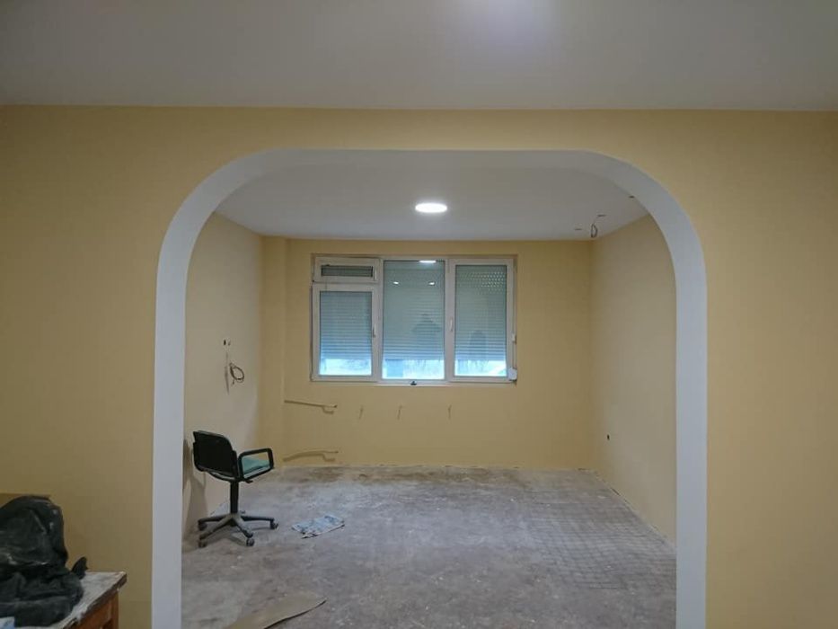 Замазка,Мазилка,Зидария,Гипсокартон,Шпакловка,Боя,Плочки,Покрив,Ремонт