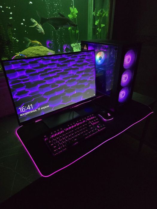 Компьютер xeon 2680v3/RX 580 8/SSD 240/ozu16 монтор 24 Клава мышь