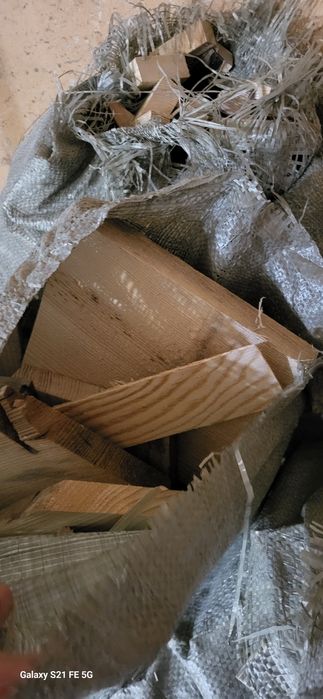 Дрова сосновые в мешках