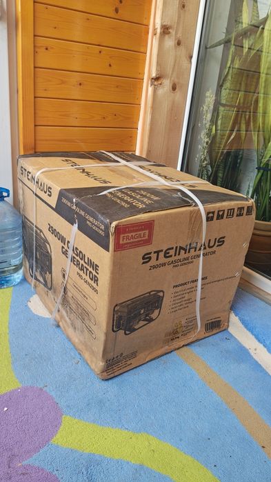 Generator curent electric Steinhaus PRO-GEN2900, 2900 W cu stabilizator de tensiune, benzina, autonomie 10h