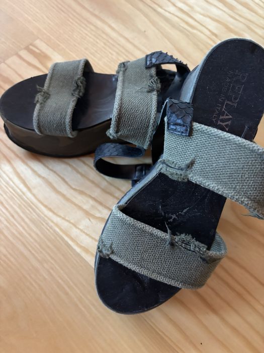 Replay спортни сандали в тъмно зелено