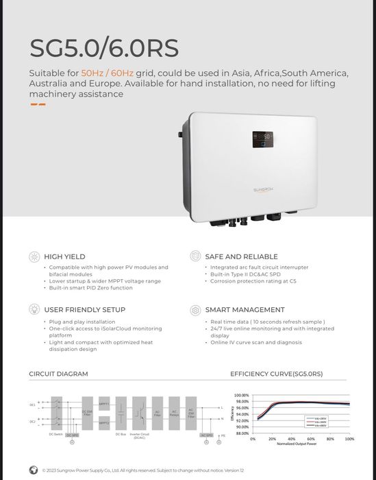 Продаётся , Инвертор для Солнечный ФЭС , invertor Sungrow